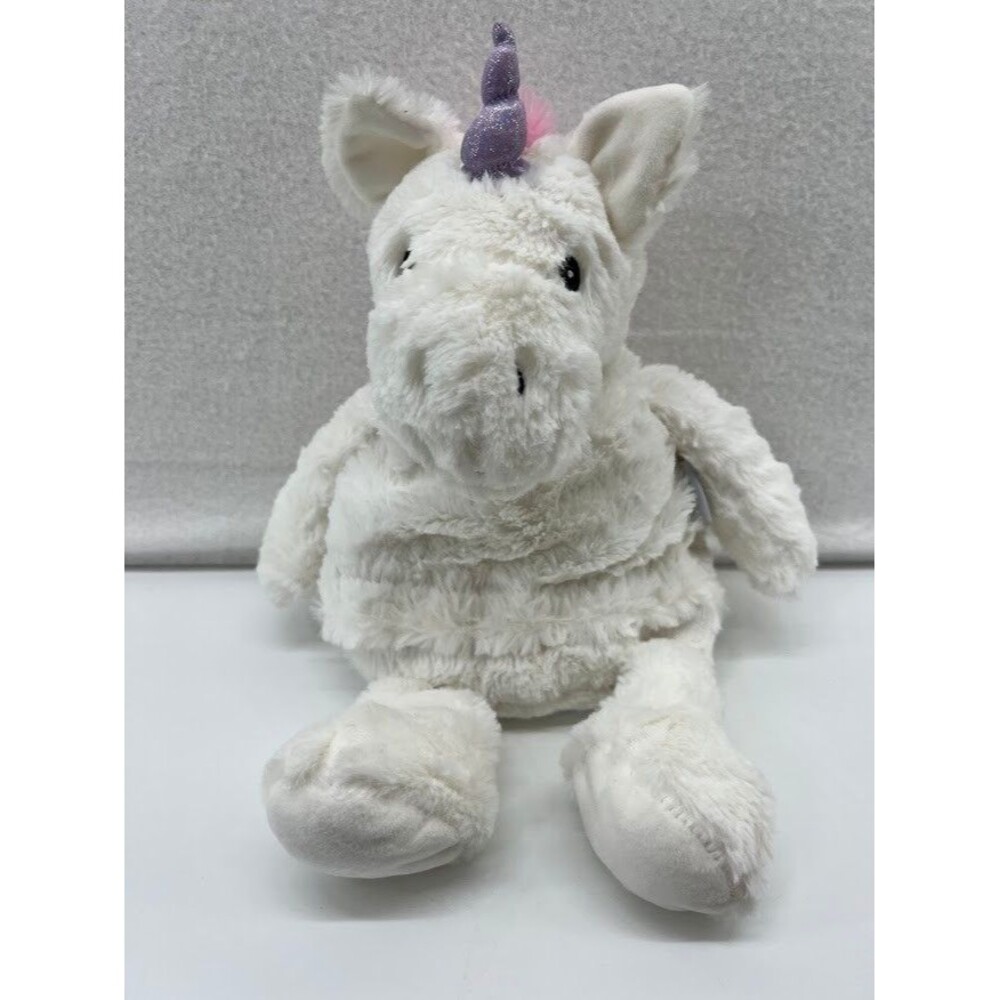 Cozy Hugs White Unicorn Microwavable Plush Freezable Hot Cold 11" Sitting Aroma